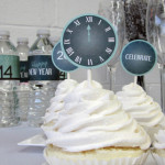 New Years Eve Clock Cupcake Toppers