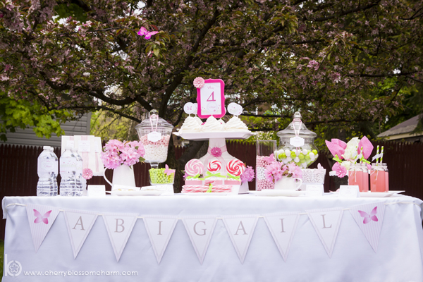 Pink and Green Candy Buffet