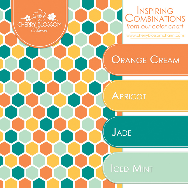 Inspiring Color Combinations Orange & Jade Charming Printables